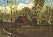 Farmhouse Among Trees, Vincent Van Gogh